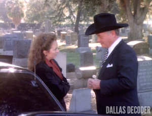 Chris Weatherhead, Dallas, Fathers and Sons and Fathers and Son, J.R. Ewing, Larry Hagman, Meg Callahan